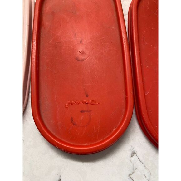 Tupperware Clear Square Kitchen Storage Containers with Lids #1615 Set of 5 - Picture 9 of 10